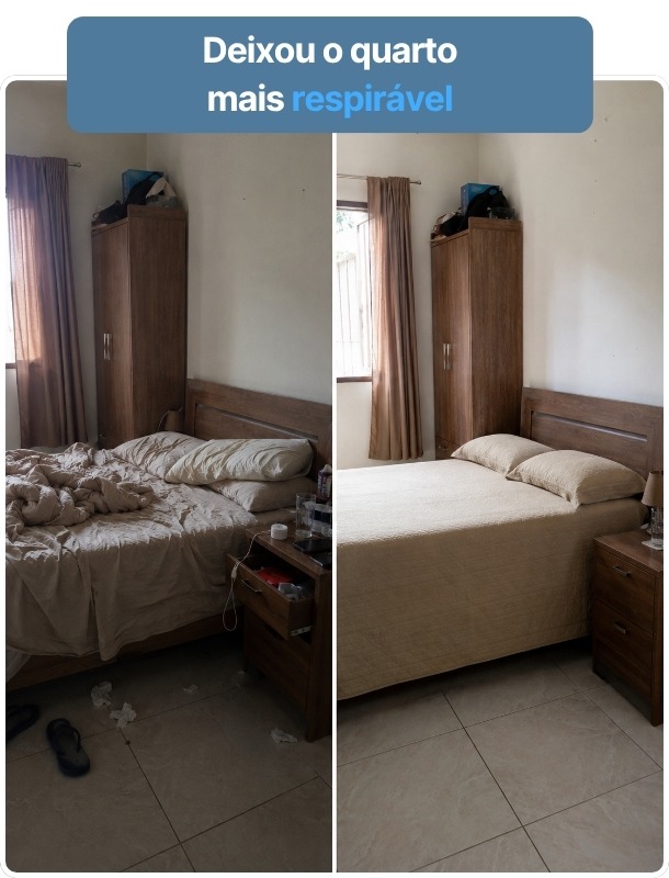 Deixou o quarto mais respirável